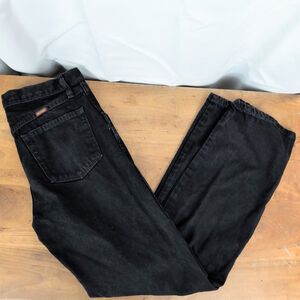 Men's Rustler Black Cotton Classic Fit Denim Jeans 29X31